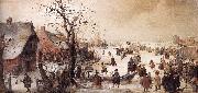 AVERCAMP, Hendrick Winter Scene on a Canal  ggg USA oil painting reproduction